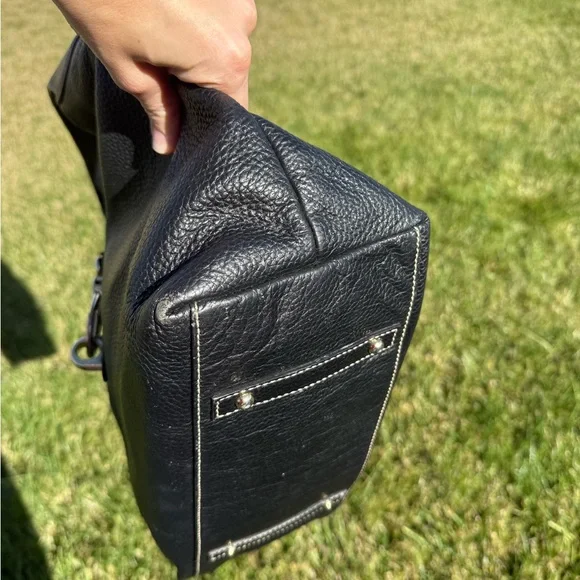 Dooney & Bourke Large Black Leather Hobo Bag - Picture 9 of 16